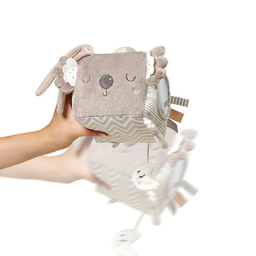 Koala þroskaleikfang – mjúkur skynjunarkubbur fyrir ungbörn
