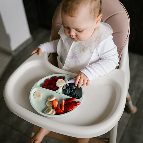 Þriggja hólfa sílikondiskur fyrir börn