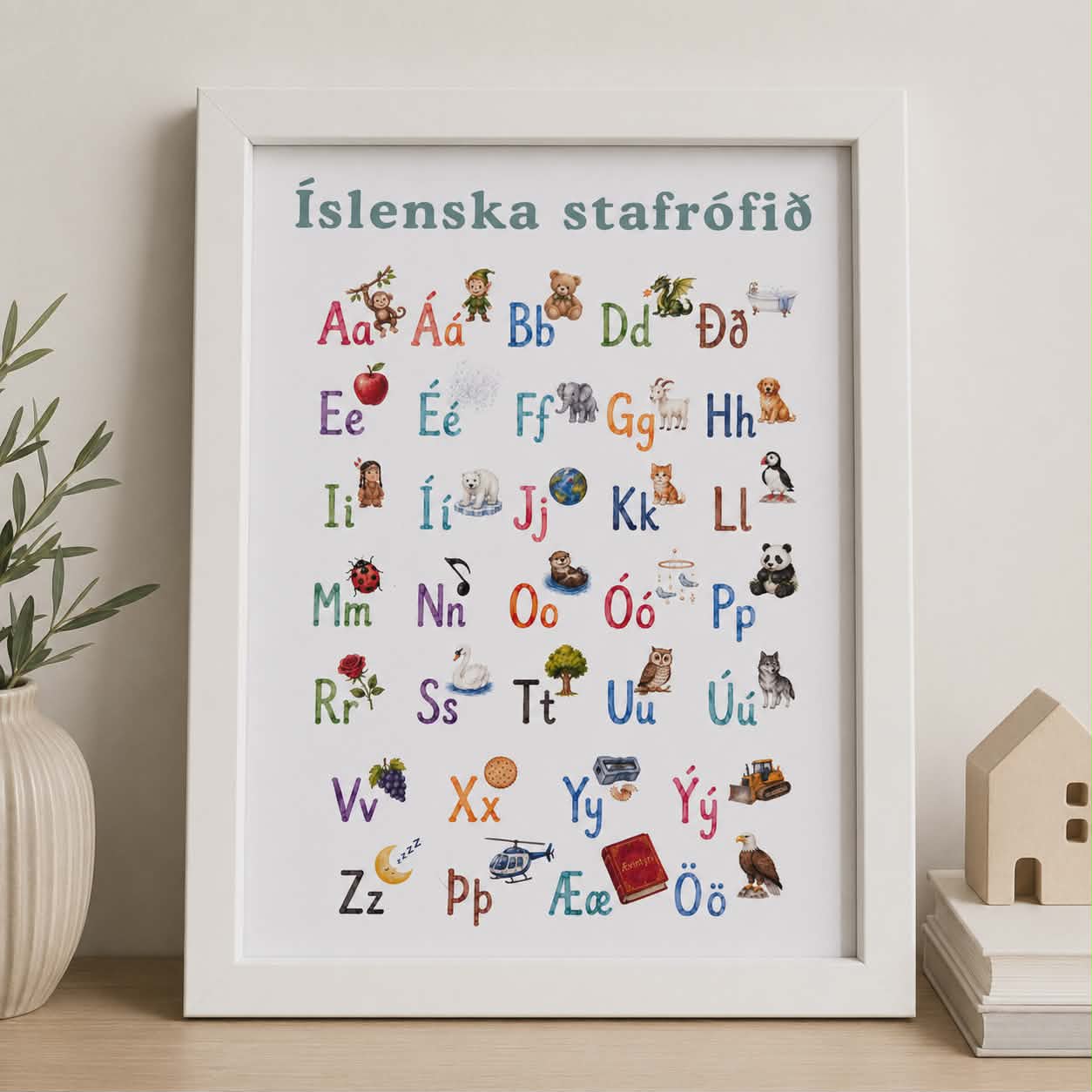 Stafaplakat - Íslenska stafrófið