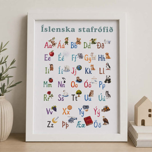 Stafaplakat - Íslenska stafrófið