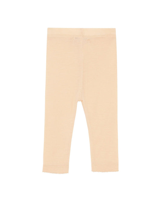 Leggings - 100% Merino ull - Ljósbrúnar